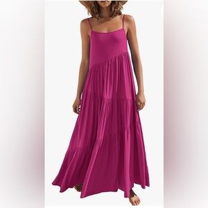 XL Hot Pink Maxi Dress NEW